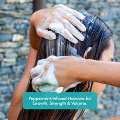 Tree Bottle plastic-free packaging aids sustainable daily haircare routines.