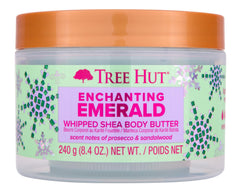 Tree Hut Enchanting Emerald whipped butter packshot highlights texture for rich hydration.