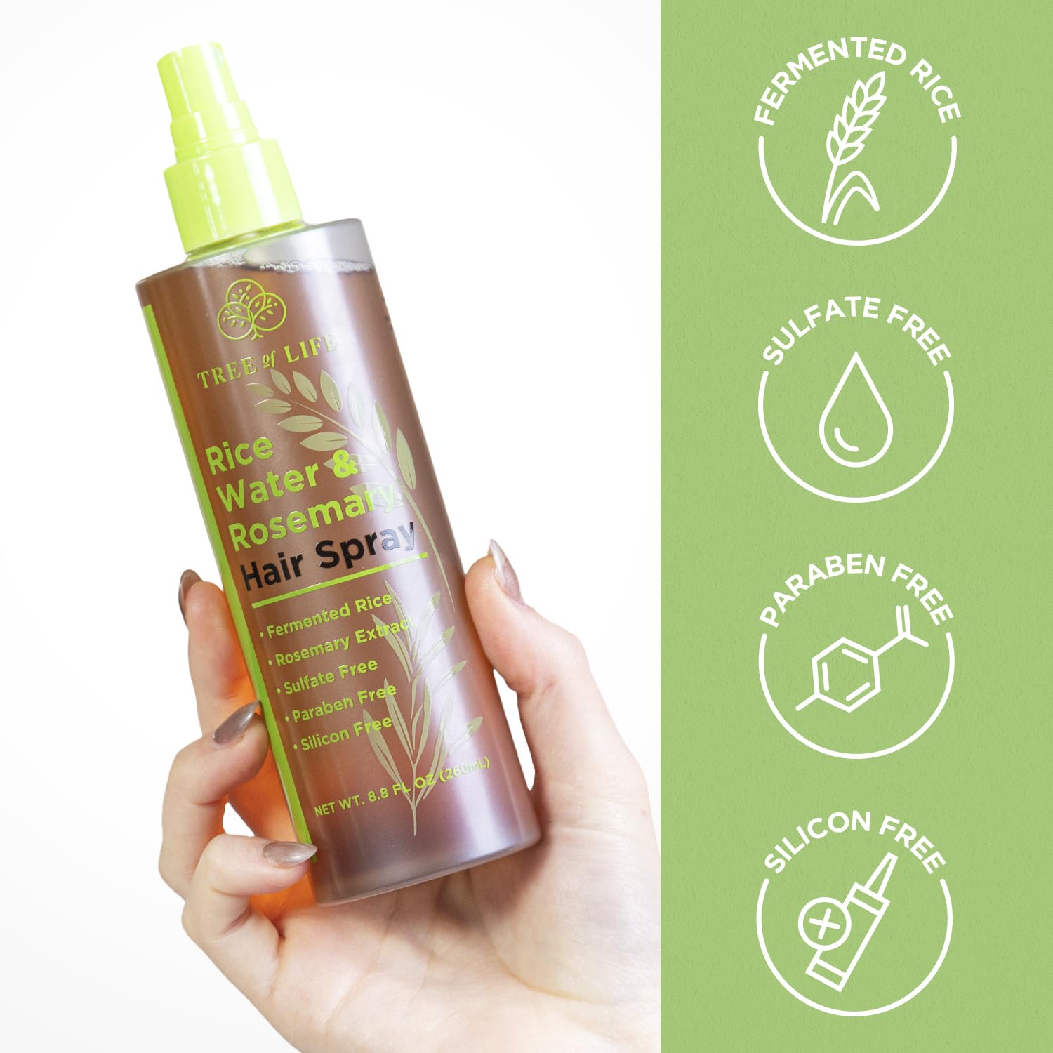 Tree of Life Beauty castor oil scalp-care formula supports a healthy environment.