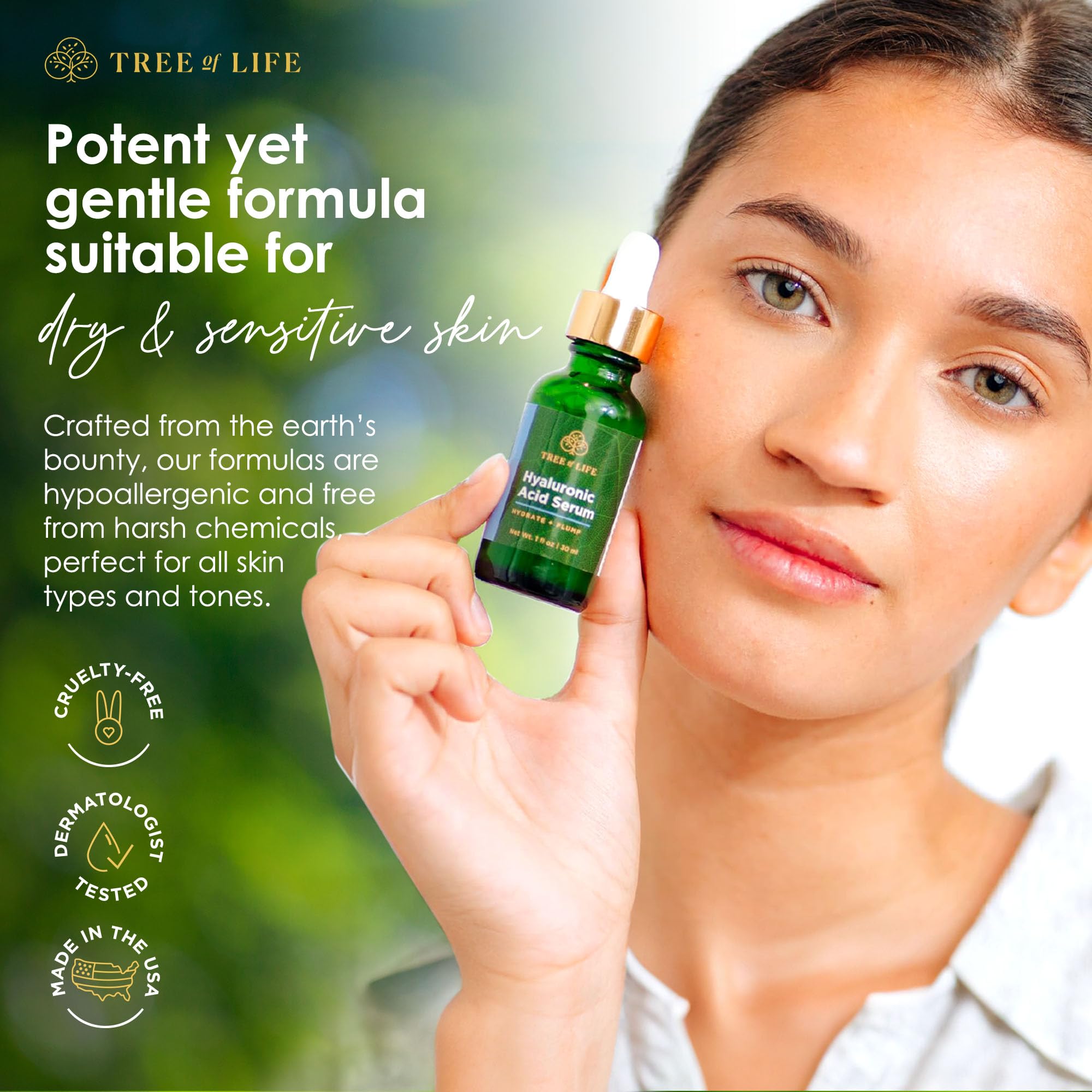 Tree of Life Dermatologist-tested and cruelty-free trio supports responsible skincare.