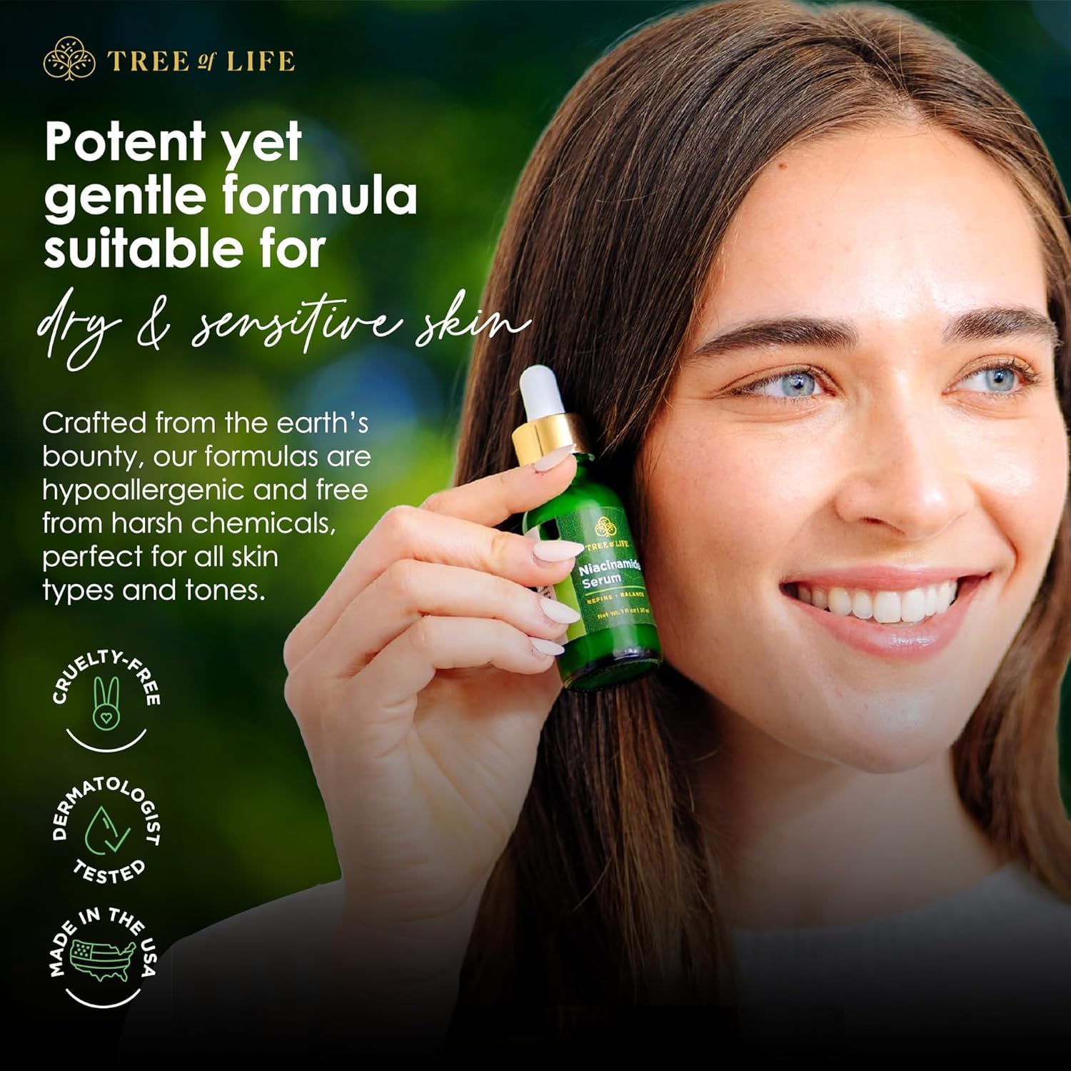 Tree of Life Beauty hyaluronic acid infusion adds plump hydration