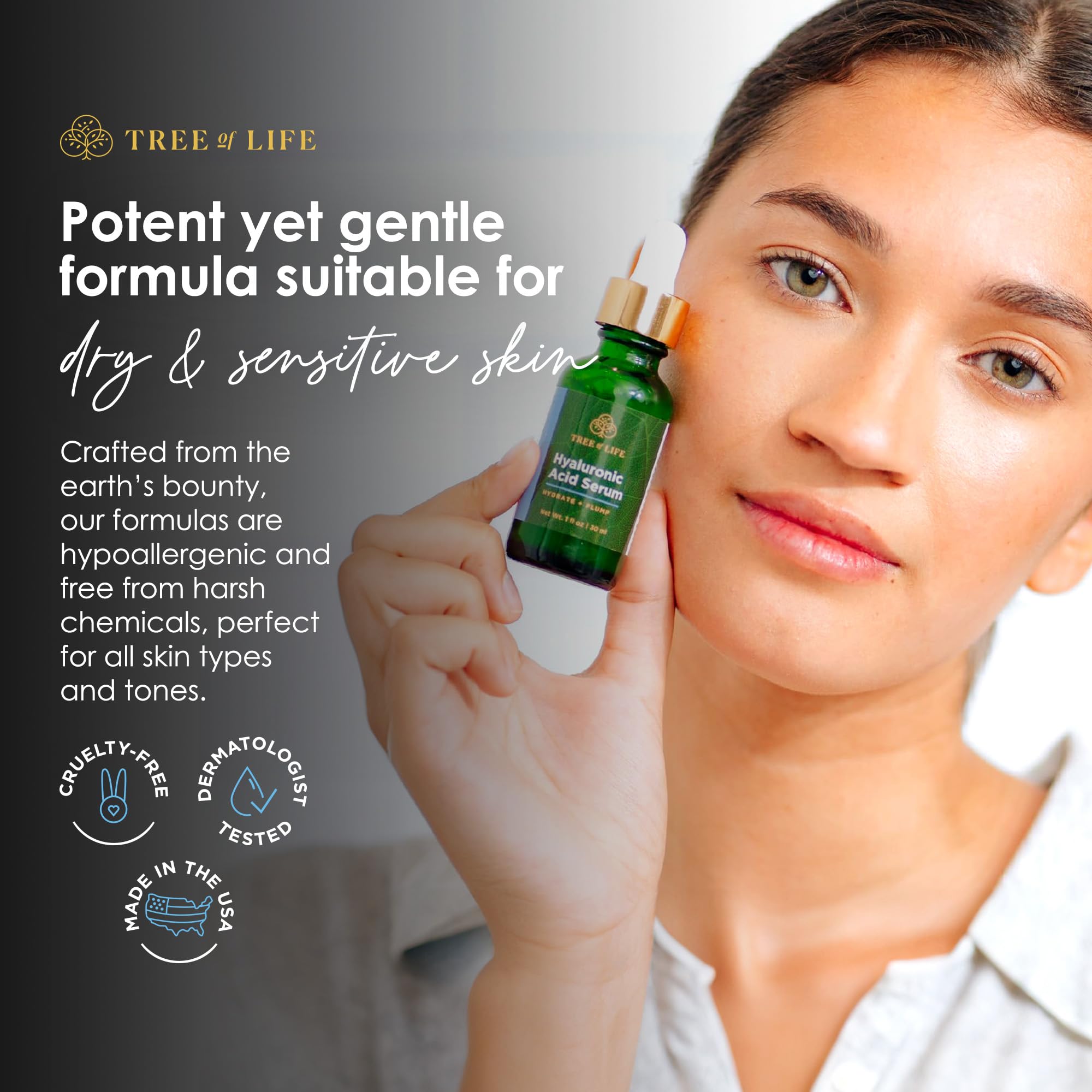 Close-up texture of hyaluronic serum for even absorption.