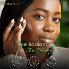 Tree of Life Beauty label-front image highlights clean, dermatologist-tested skincare
