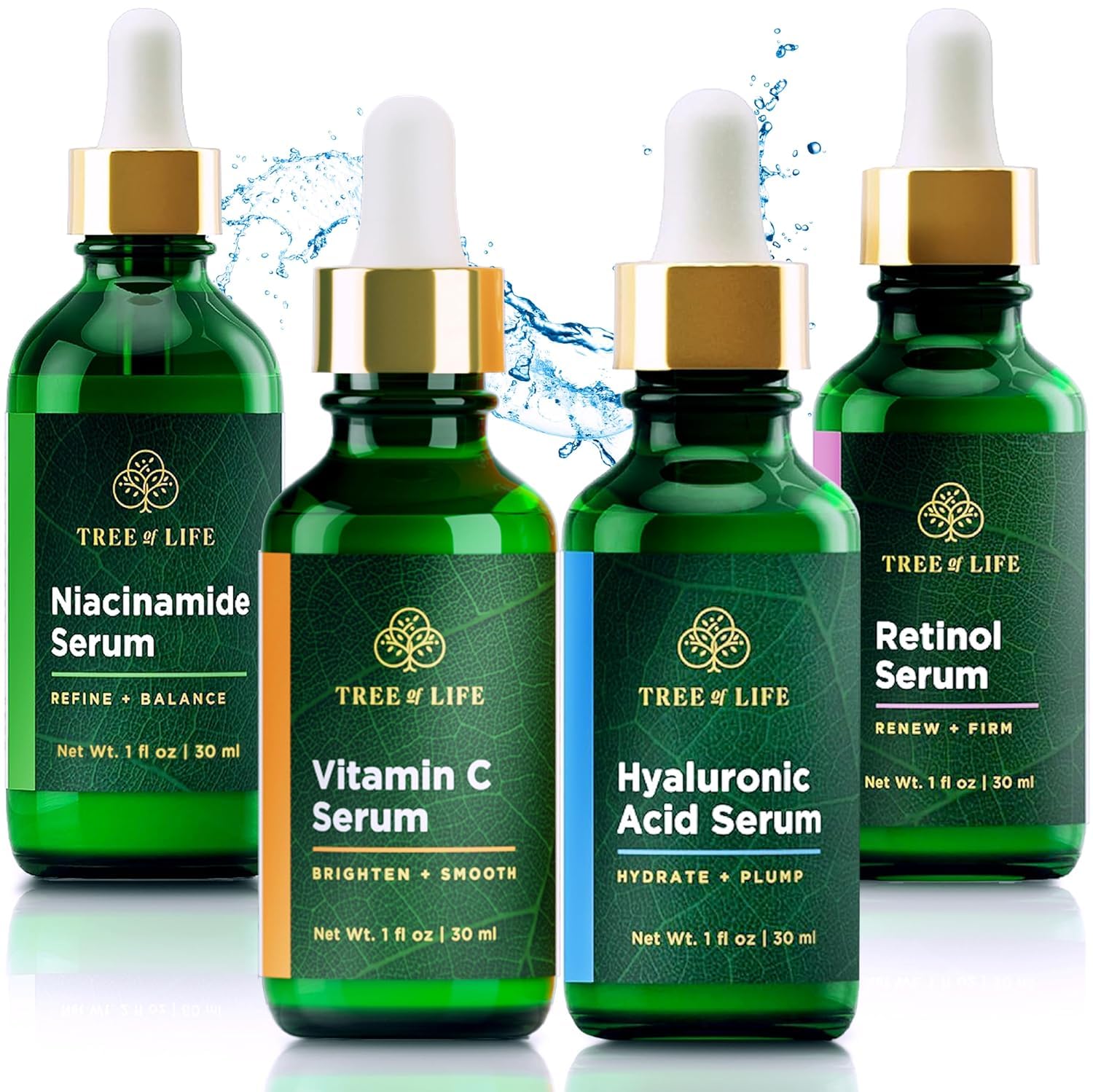 Tree of Life Beauty Niacinamide Serum bottle to minimize pores and refine texture.