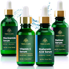 Tree of Life Beauty Niacinamide Serum bottle to minimize pores and refine texture.