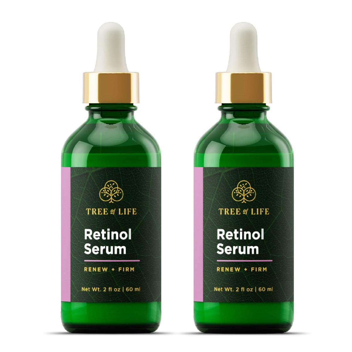 Tree of Life Beauty retinol serum bottle for nightly skincare smoothing