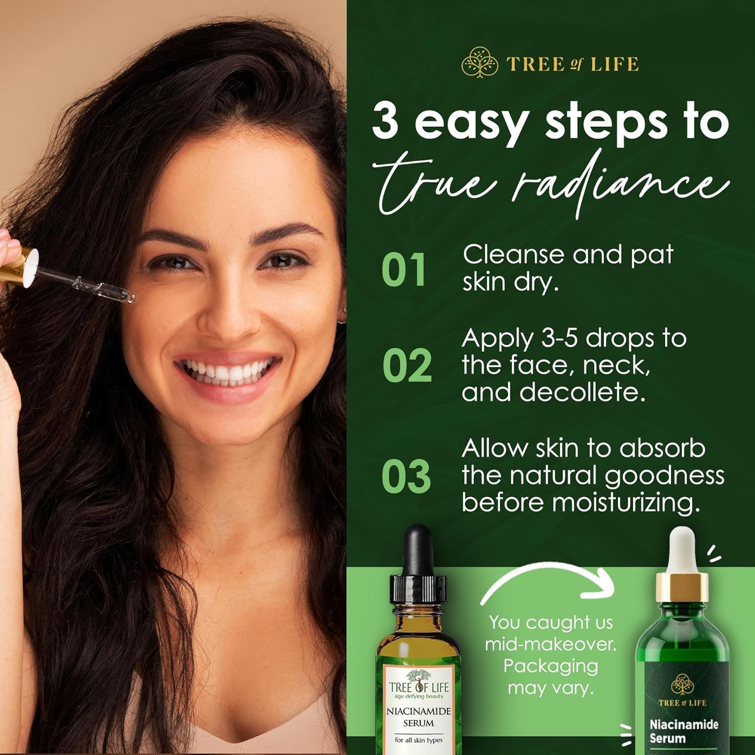 Tree of Life Beauty finished skin feels moisturized and balanced after use