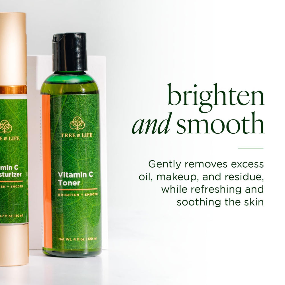 Tree of Life Beauty Toner pour on cotton for gentle cleansing and improved clarity