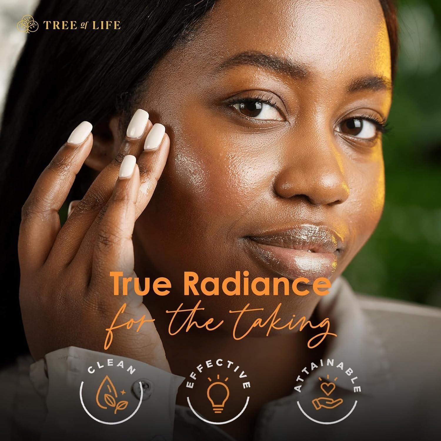 Tree of Life Beauty vitamin C serum pump dispense shows easy skincare ritual