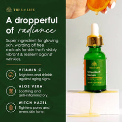 Tree of Life Beauty vitamin C serum texture close-up emphasizes smooth application