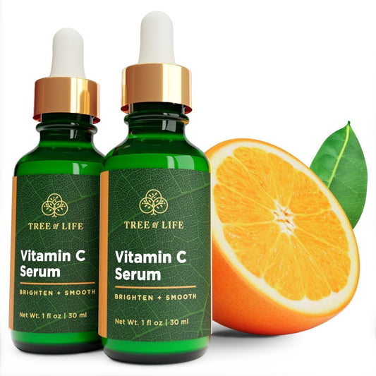 Tree of Life Beauty vitamin C set bottle front for a visible glow and skin vitality