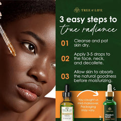Tree of Life Beauty vitamin C set daily routine shot promotes healthy-looking skin