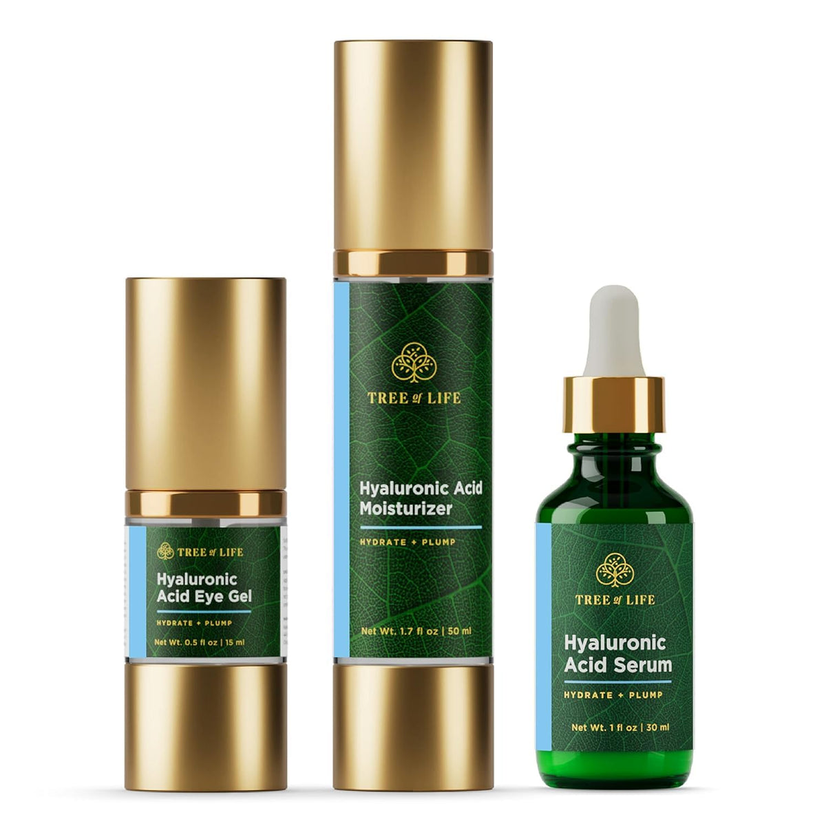 Tree of Life Hyaluronic Serum bottle close-up for deep hydration