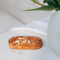Tree of Life Vitamin C & Retinol Serum Capsules closeup highlights capsule texture.