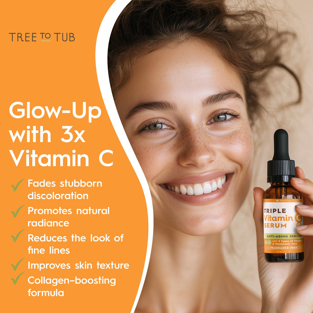 Tree To Tub Illuminating Vitamin C Serum dropper delivering refreshing hydration