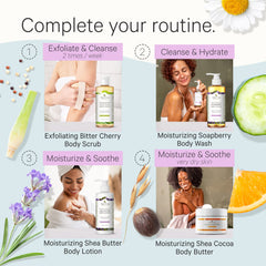 Tree to Tub Cocoa butter and aloe formula nourishes skin.