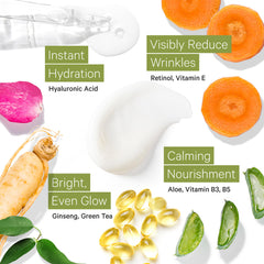 Tree to Tub retinol face moisturizer ingredient list highlights hyaluronic acid and organic aloe