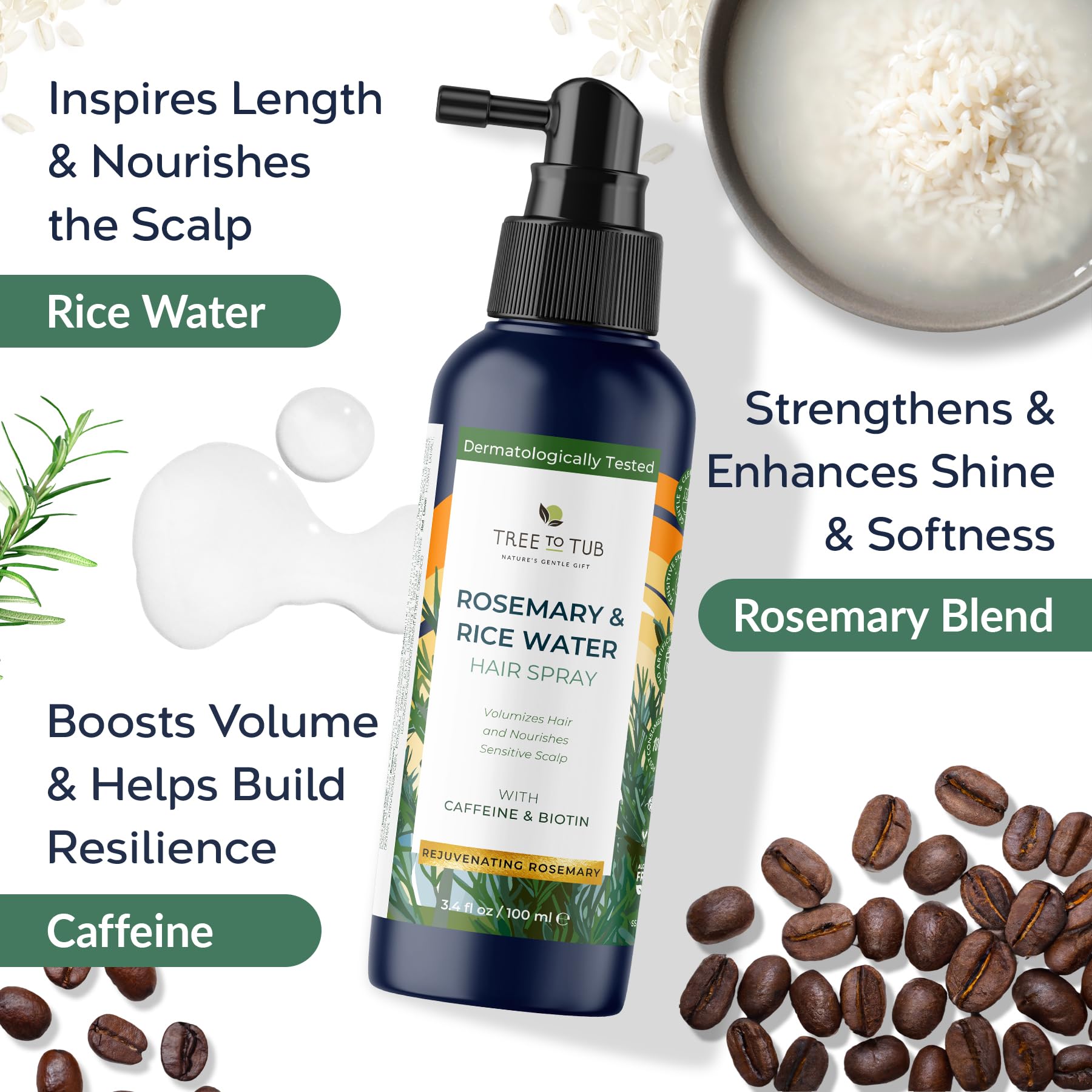 Tree To Tub Rosemary fragrance close-up emphasizes refreshing scent.