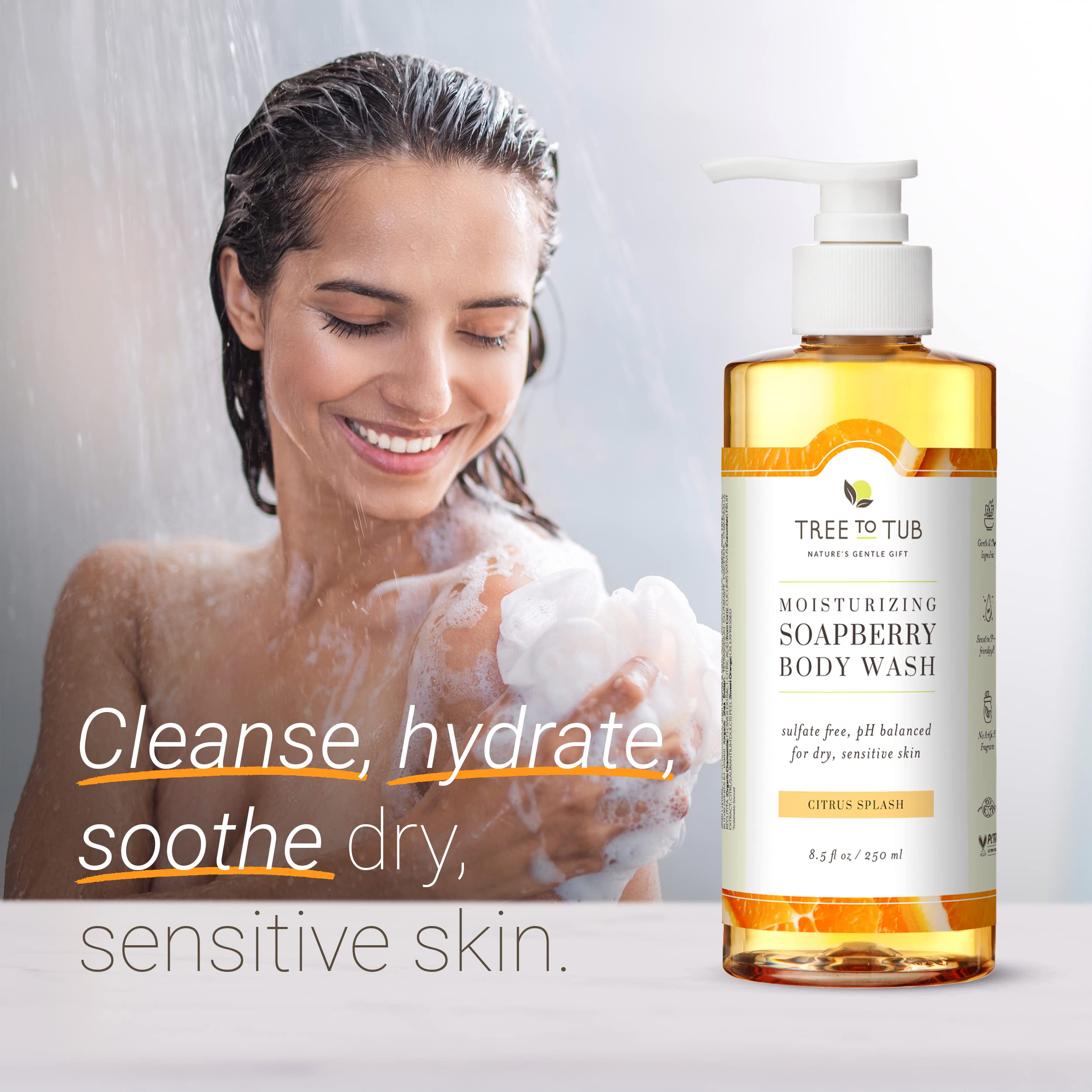 Tree to Tub Sensitive Skin creamy lather for delicate skin