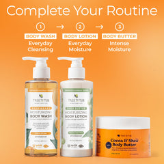 Tree to Tub Shea Body Butter full-body care concept visual.