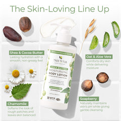 Tree to Tub unscented lotion 2-pack application close-up for everyday use