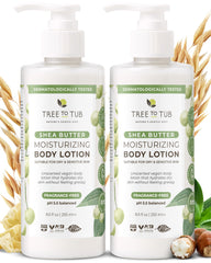 Tree to Tub unscented lotion bottle-front showing fragrance-free hydration