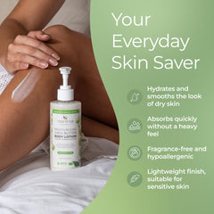 Tree to Tub unscented lotion cream-texture for quick absorption