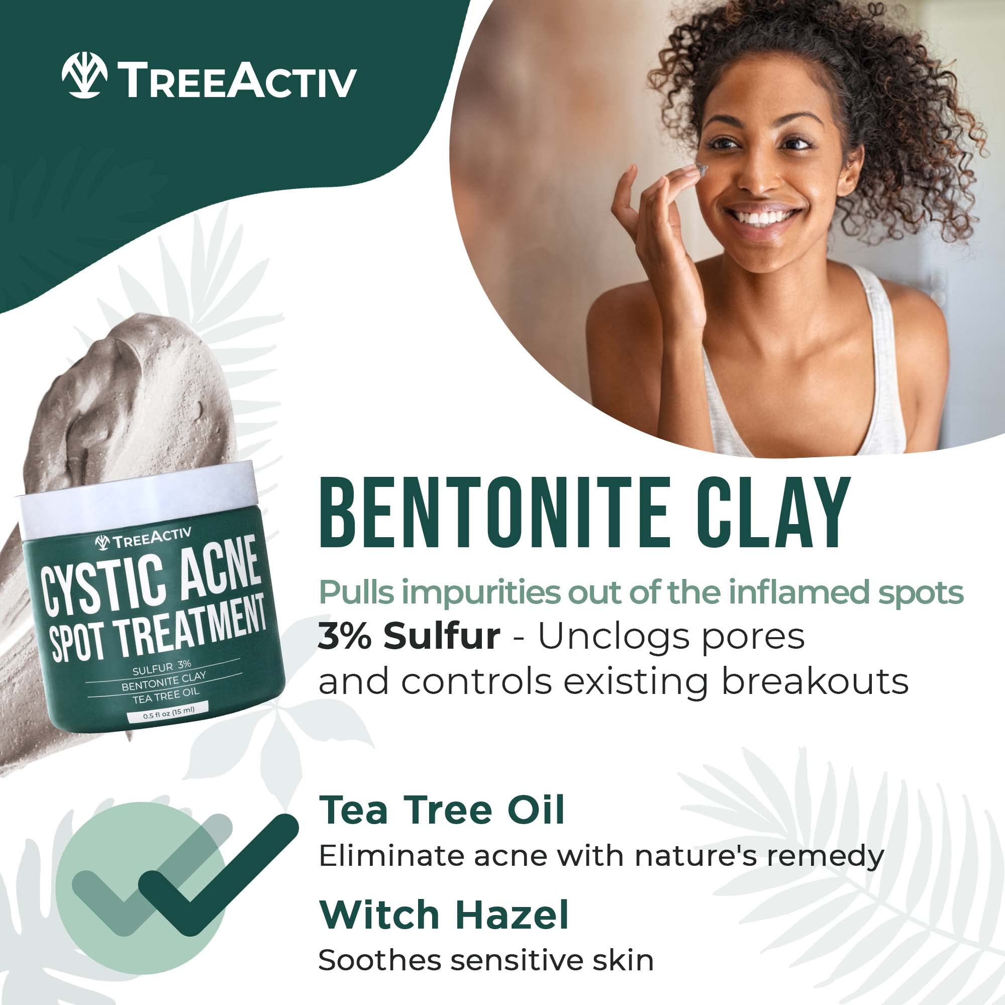 TreeActiv 5-step acne regimen kit image indicating a broader routine.