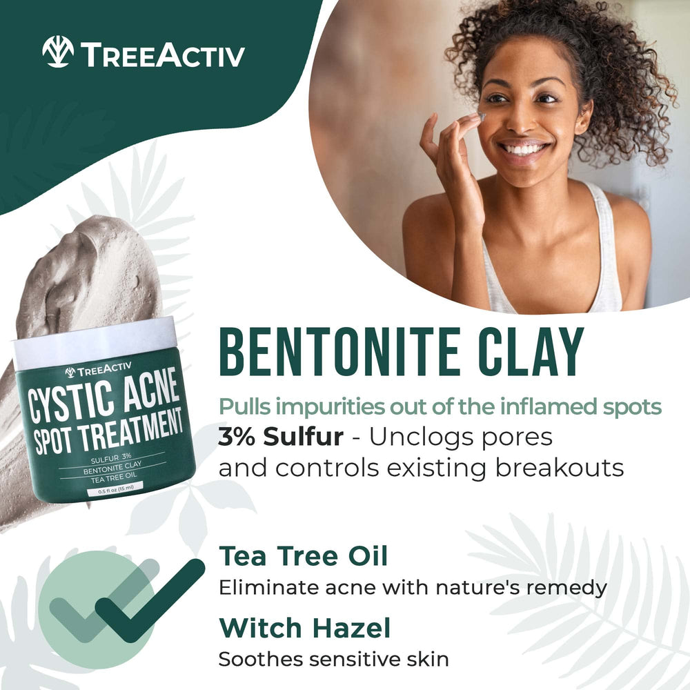 TreeActiv 5-step acne regimen kit image indicating a broader routine.