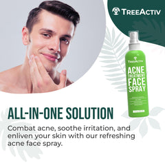 TreeActiv Acne Face Spray used in morning and night routine for consistent care.