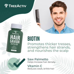 TreeActiv Hair Savior ingredients list with biotin and botanicals
