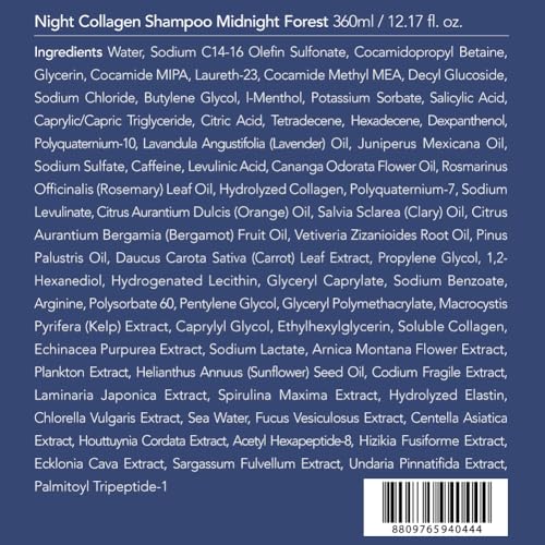 Close-up of thick foam from TREECELL Night Collagen Shampoo for deep cleansing.
