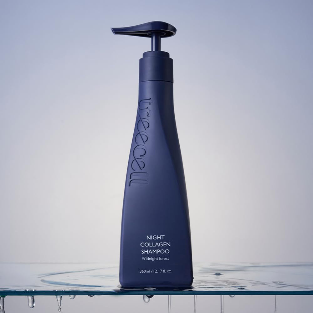 Non-greasy feel on scalp after use, TREECELL Night Collagen Shampoo.
