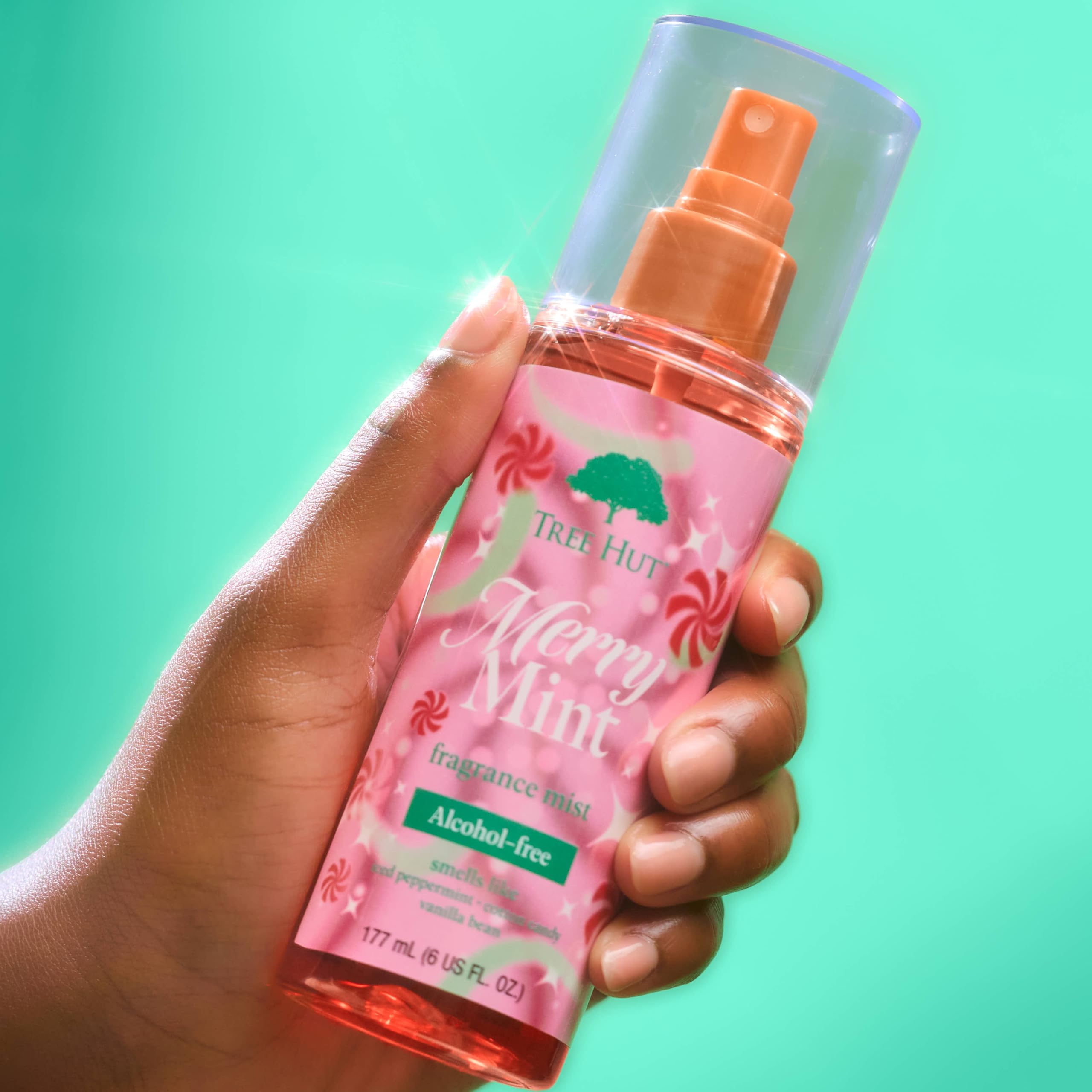 Tree Hut Merry Mint glycerin detail hints at moisture retention and soft skin