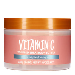 Tree Hut Vitamin C whipped shea butter bottle showing lightweight hydration and a non-greasy feel.