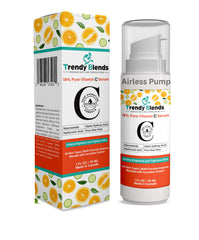 Trendy Blends 18% Vitamin C serum bottle for radiant skin and antioxidant protection