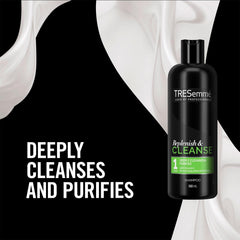 TRESemmé Deep Cleansing Shampoo packaging showcases 500ml bottle for daily use