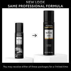 TRESemmé Dry Texture Finishing Mist application scene with soft hold and bounce.