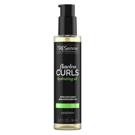 TRESemmé Flawless Curls Hydrating Oil bottle for defined, frizz-free curls