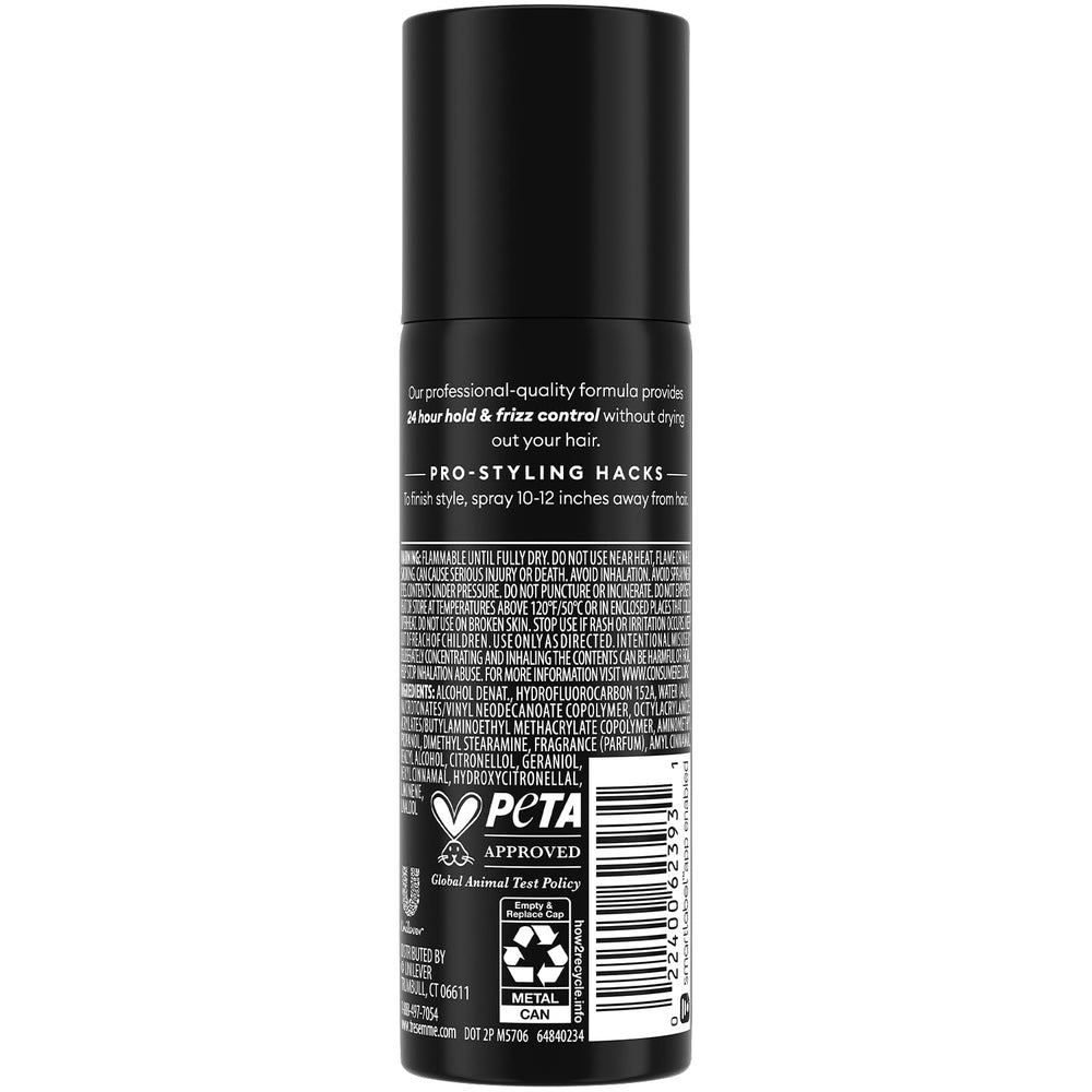 TRESemmé mini travel spray can for on-the-go frizz control and hold