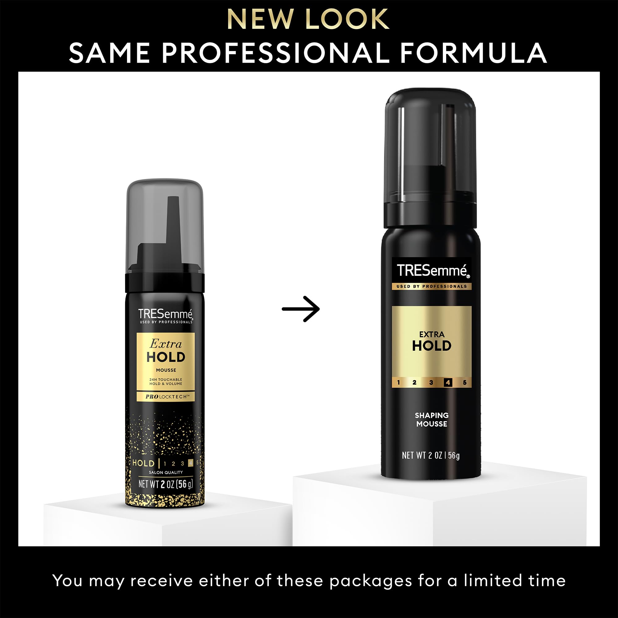 TRESemmé crunch-free formula delivers flexible hold without stiffness or crunch.
