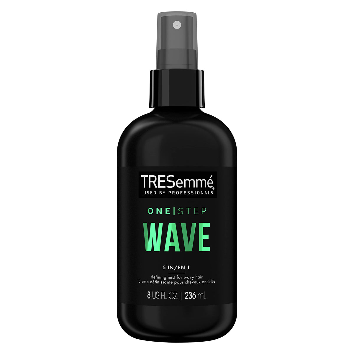 TRESemmé One Step 5-in-1 Wave Defining Mist bottle delivering defined, glossy waves