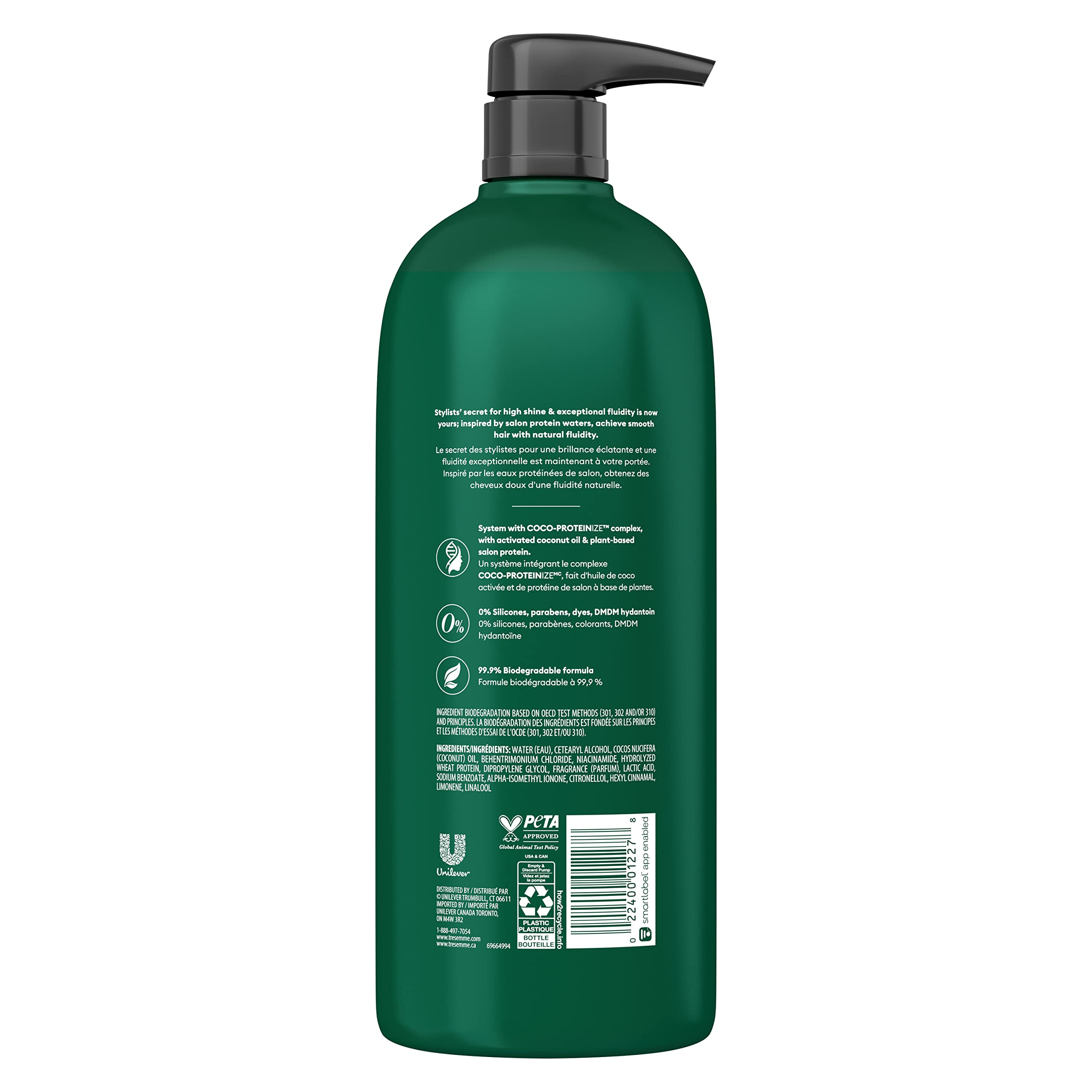 TRESemmé Pro Infusion Smooth hair glows with shine and natural movement.