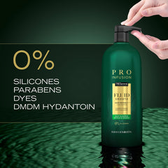 Close-up label highlights silicone-free formula and cruelty-free commitment.