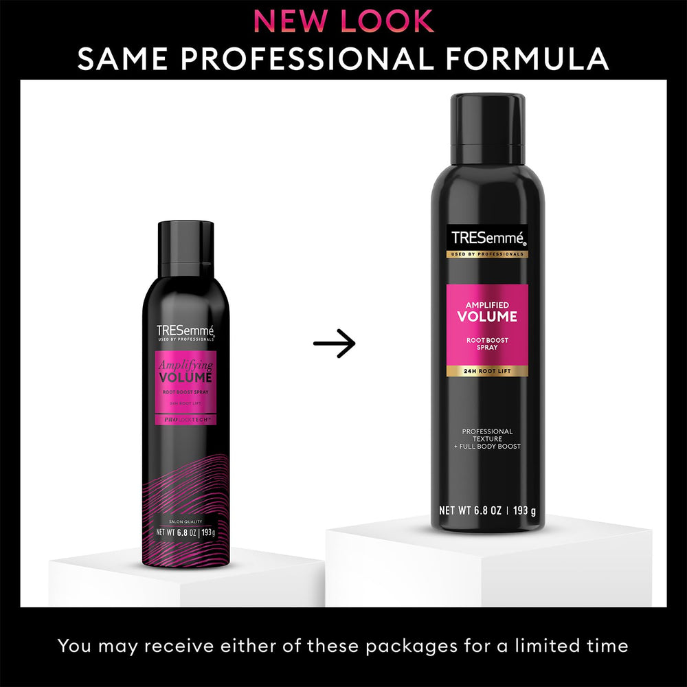 TRESemmé Root Boost Spray application at roots for quick color refresh