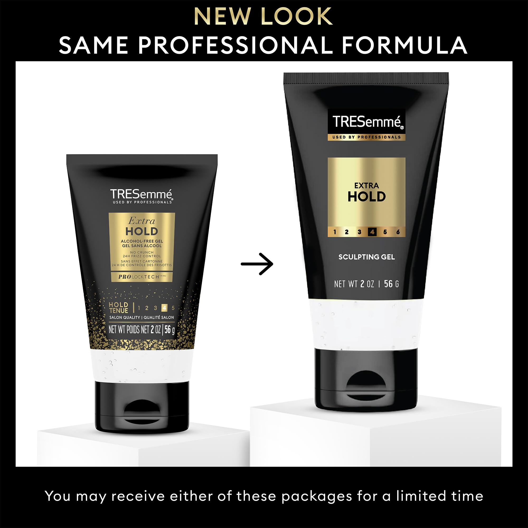 TRESemmé Sculpting Gel 2 oz bottle designed for travel styling.