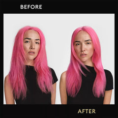 Hair being blow-dried after mousse application for a sculpted look.