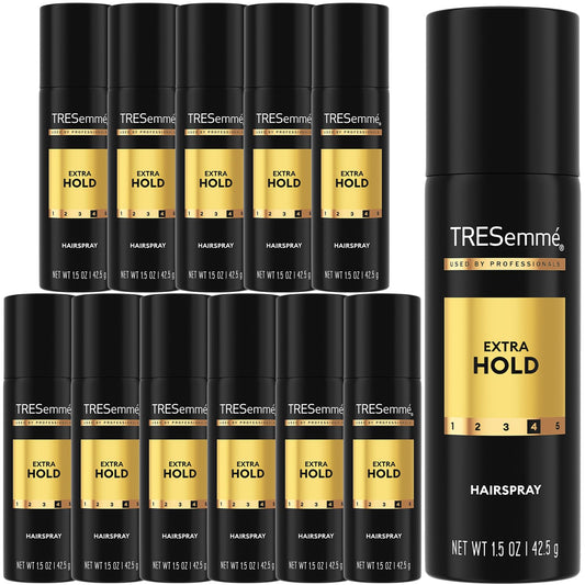 TRESemmé travel extra hold hairspray 12-pack for reliable on-the-go styling