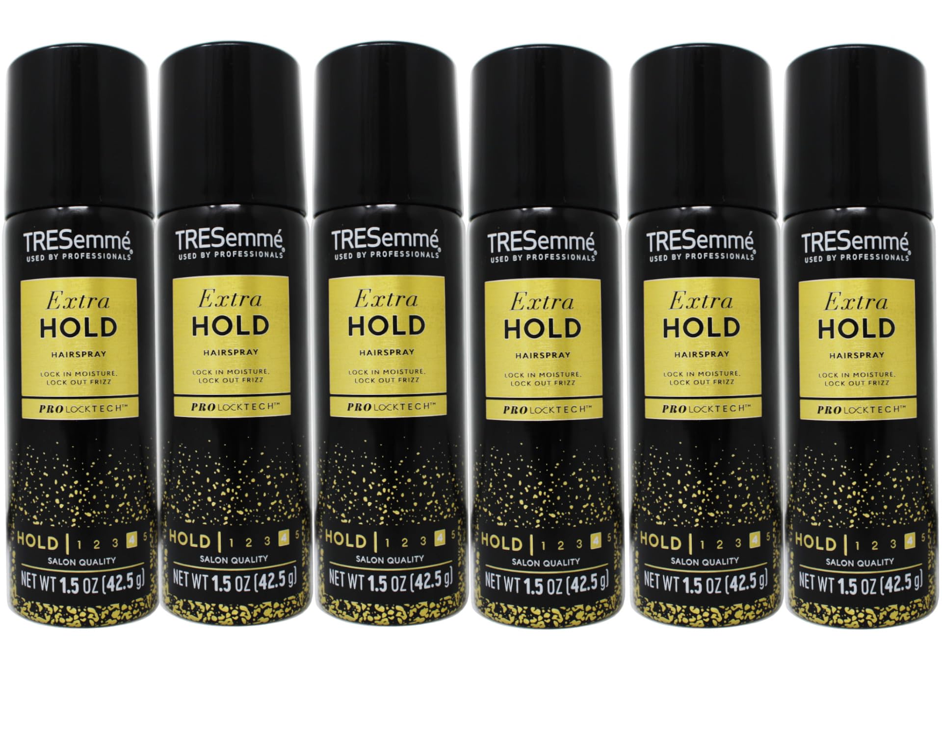 TRESemmé Tres Two extra hold spray bottle provides long-lasting control.