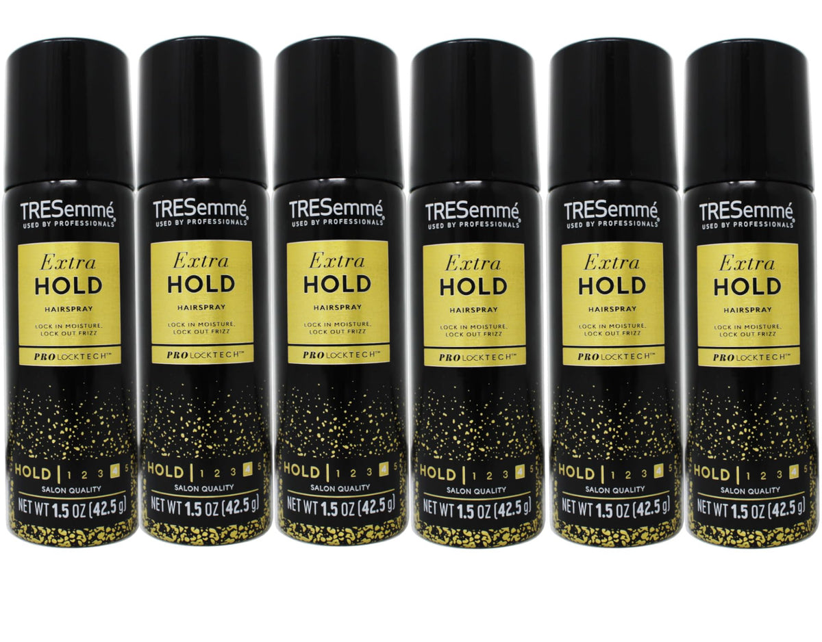 TRESemmé Tres Two extra hold spray bottle provides long-lasting control.